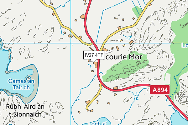 IV27 4TF map - OS VectorMap District (Ordnance Survey)