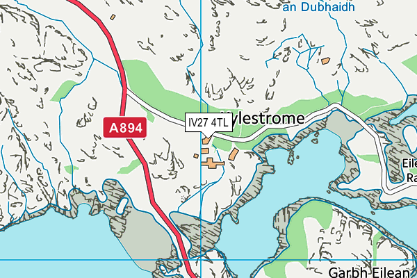 IV27 4TL map - OS VectorMap District (Ordnance Survey)