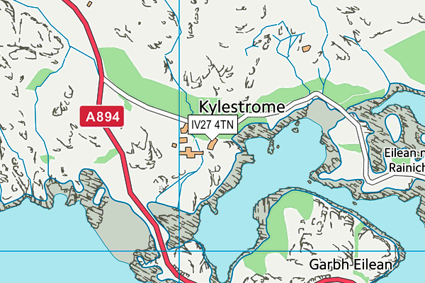 IV27 4TN map - OS VectorMap District (Ordnance Survey)