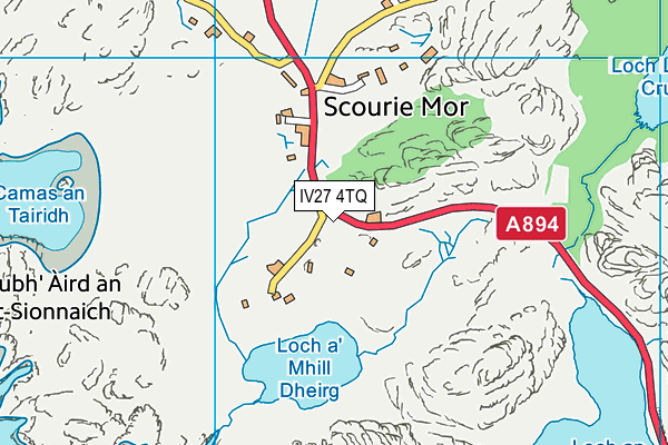 IV27 4TQ map - OS VectorMap District (Ordnance Survey)