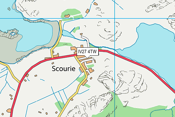 IV27 4TW map - OS VectorMap District (Ordnance Survey)