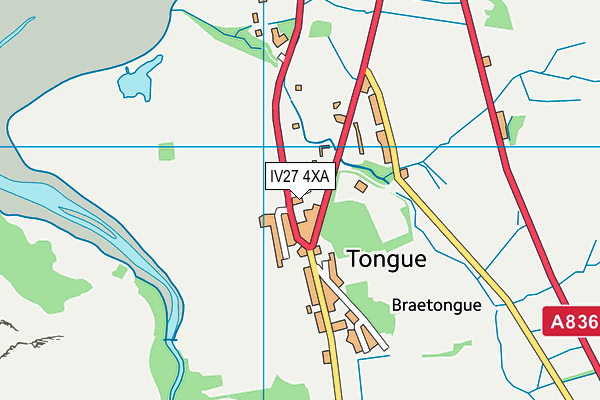 IV27 4XA map - OS VectorMap District (Ordnance Survey)