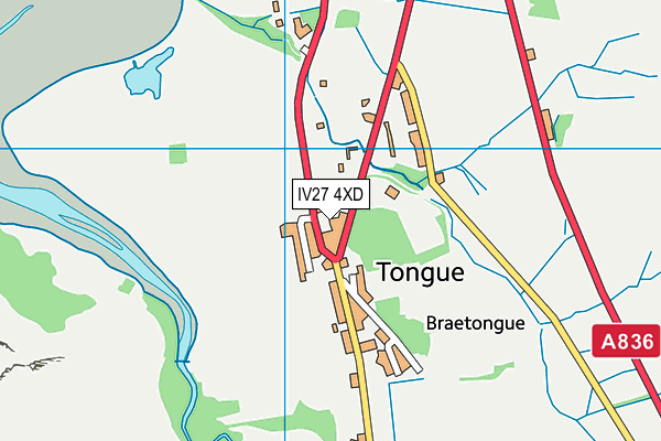 IV27 4XD map - OS VectorMap District (Ordnance Survey)