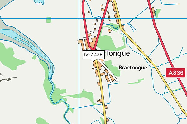 IV27 4XE map - OS VectorMap District (Ordnance Survey)