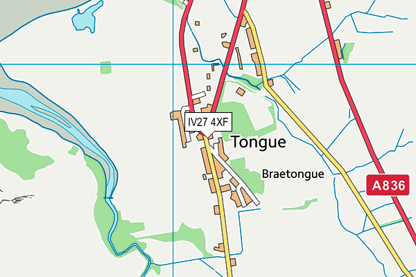 IV27 4XF map - OS VectorMap District (Ordnance Survey)