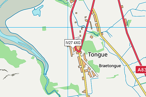 IV27 4XG map - OS VectorMap District (Ordnance Survey)