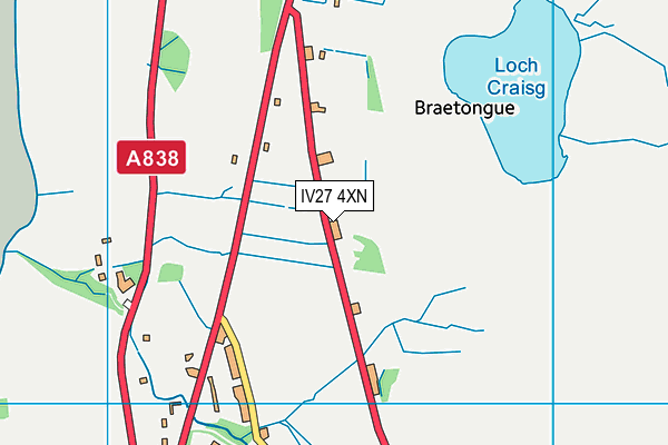 IV27 4XN map - OS VectorMap District (Ordnance Survey)