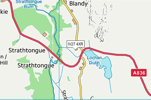 IV27 4XR map - OS VectorMap District (Ordnance Survey)