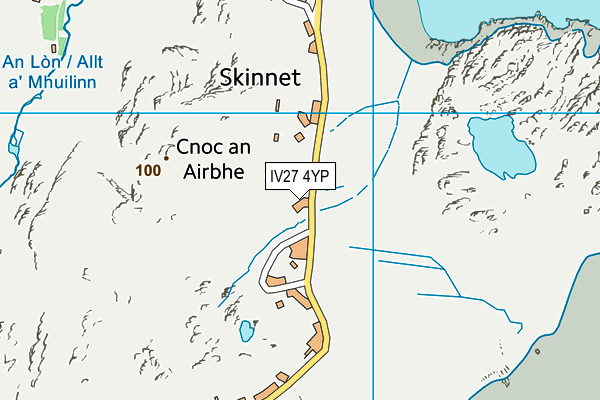 IV27 4YP map - OS VectorMap District (Ordnance Survey)