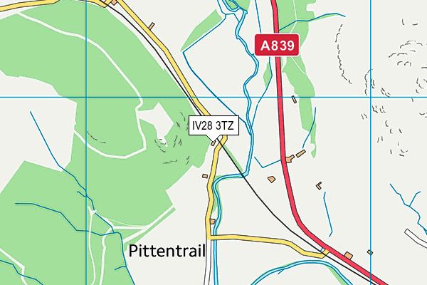 IV28 3TZ map - OS VectorMap District (Ordnance Survey)