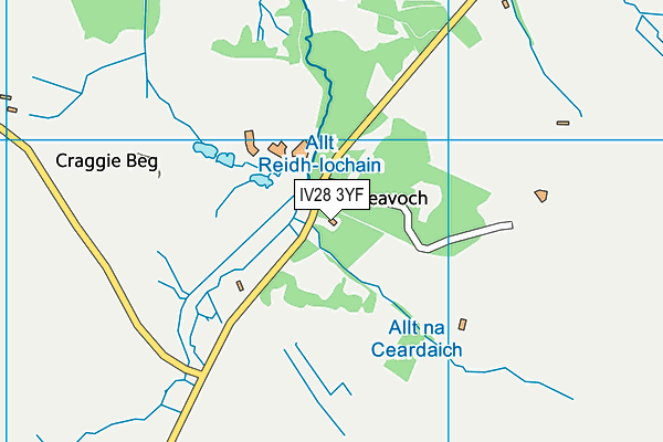 IV28 3YF map - OS VectorMap District (Ordnance Survey)