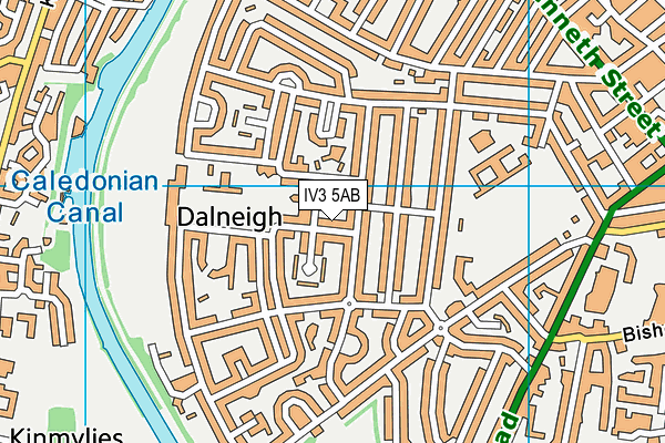 IV3 5AB map - OS VectorMap District (Ordnance Survey)