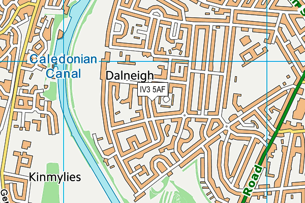 IV3 5AF map - OS VectorMap District (Ordnance Survey)