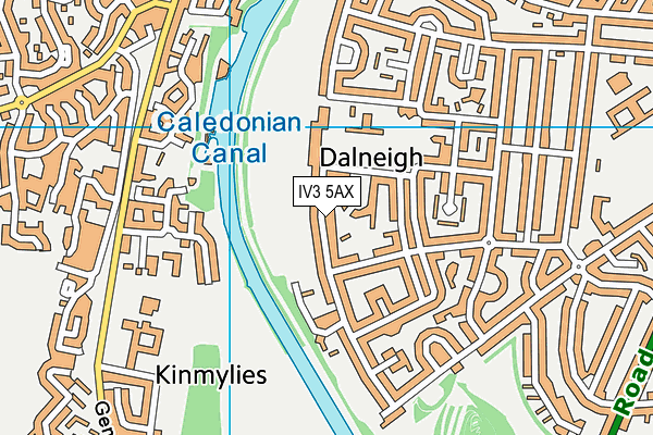 IV3 5AX map - OS VectorMap District (Ordnance Survey)