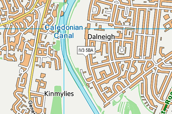 IV3 5BA map - OS VectorMap District (Ordnance Survey)