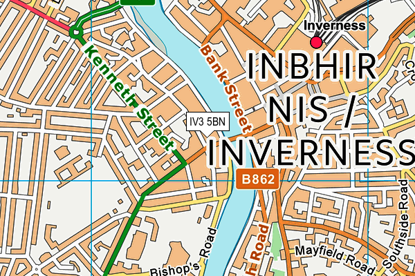 IV3 5BN map - OS VectorMap District (Ordnance Survey)