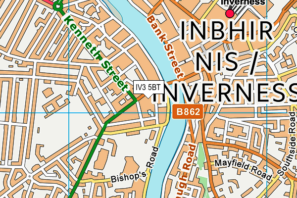 IV3 5BT map - OS VectorMap District (Ordnance Survey)