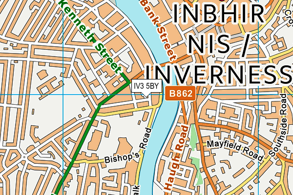 IV3 5BY map - OS VectorMap District (Ordnance Survey)