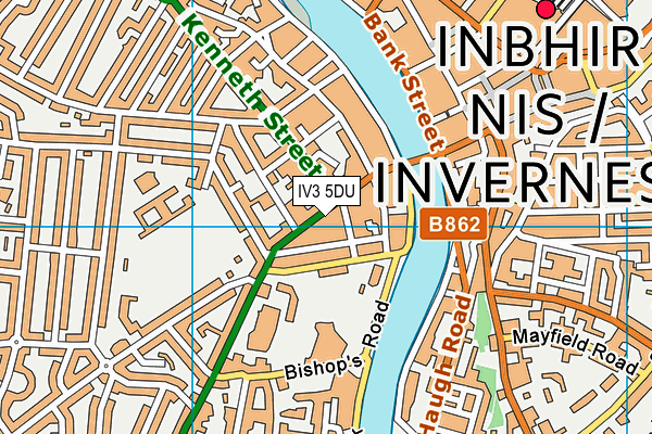 IV3 5DU map - OS VectorMap District (Ordnance Survey)