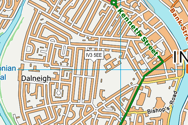 IV3 5EE map - OS VectorMap District (Ordnance Survey)