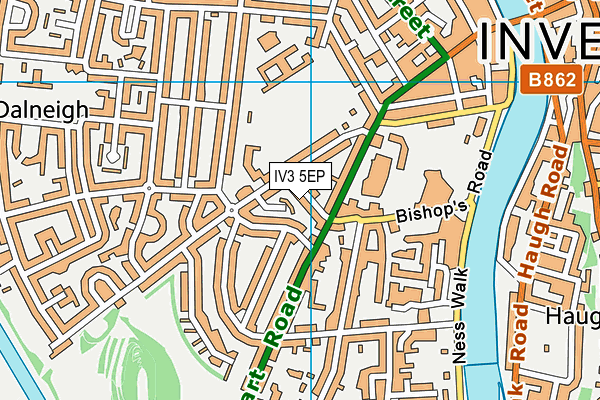 IV3 5EP map - OS VectorMap District (Ordnance Survey)