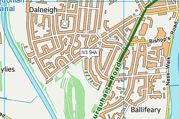 IV3 5HA map - OS VectorMap District (Ordnance Survey)