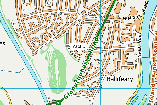 IV3 5HD map - OS VectorMap District (Ordnance Survey)