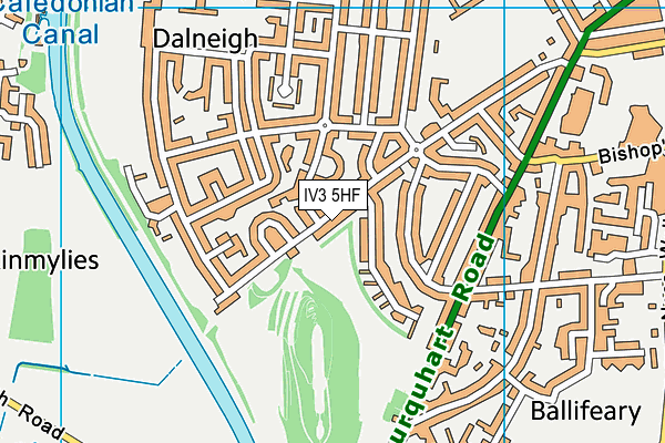 IV3 5HF map - OS VectorMap District (Ordnance Survey)