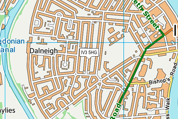 IV3 5HG map - OS VectorMap District (Ordnance Survey)