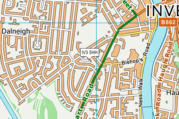 IV3 5HH map - OS VectorMap District (Ordnance Survey)