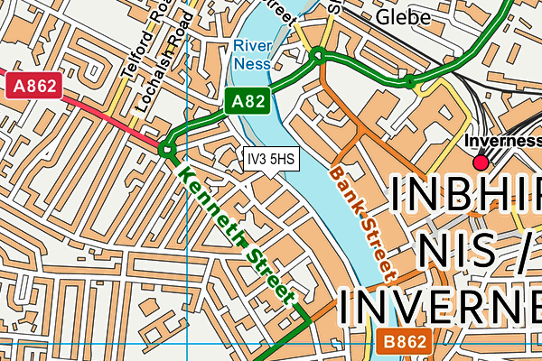 IV3 5HS map - OS VectorMap District (Ordnance Survey)