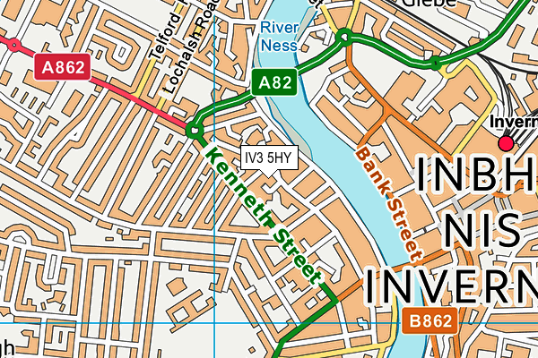 IV3 5HY map - OS VectorMap District (Ordnance Survey)