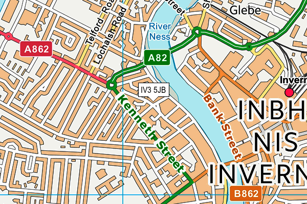 IV3 5JB map - OS VectorMap District (Ordnance Survey)