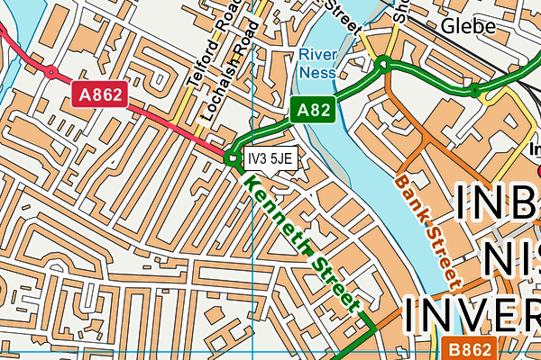 IV3 5JE map - OS VectorMap District (Ordnance Survey)