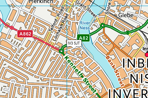 IV3 5JT map - OS VectorMap District (Ordnance Survey)