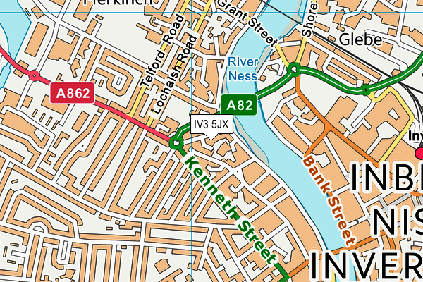 IV3 5JX map - OS VectorMap District (Ordnance Survey)