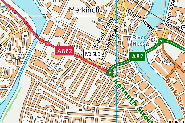 IV3 5LB map - OS VectorMap District (Ordnance Survey)