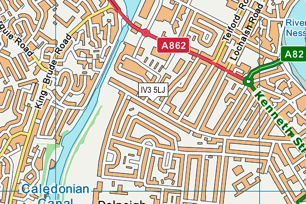 IV3 5LJ map - OS VectorMap District (Ordnance Survey)