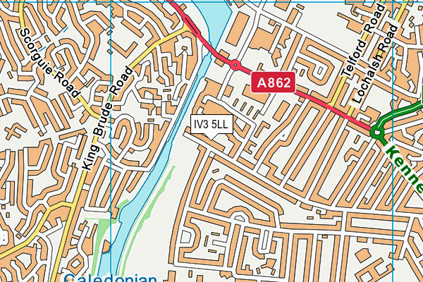 IV3 5LL map - OS VectorMap District (Ordnance Survey)