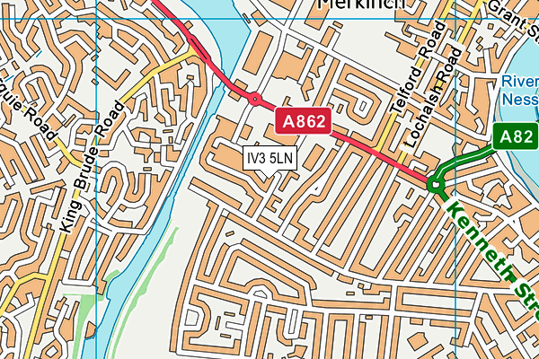 IV3 5LN map - OS VectorMap District (Ordnance Survey)