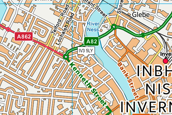 IV3 5LY map - OS VectorMap District (Ordnance Survey)