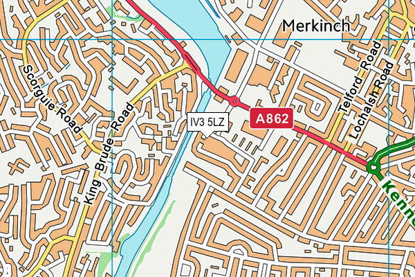 IV3 5LZ map - OS VectorMap District (Ordnance Survey)