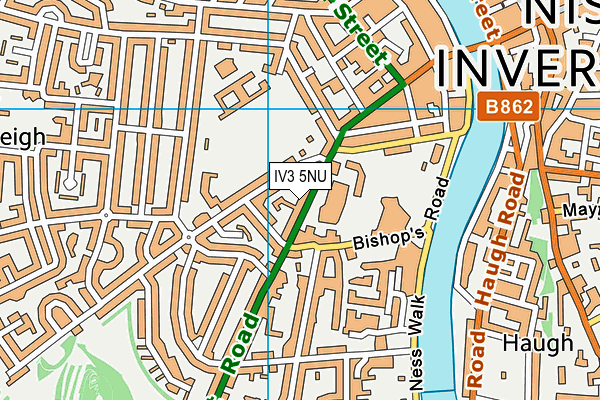 IV3 5NU map - OS VectorMap District (Ordnance Survey)