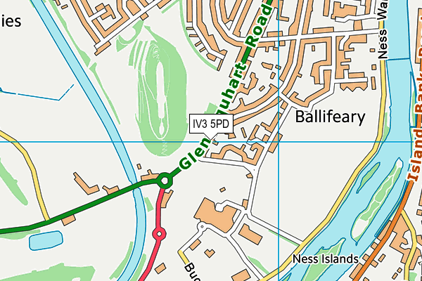 IV3 5PD map - OS VectorMap District (Ordnance Survey)