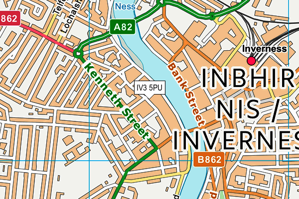 IV3 5PU map - OS VectorMap District (Ordnance Survey)