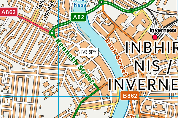 IV3 5PY map - OS VectorMap District (Ordnance Survey)