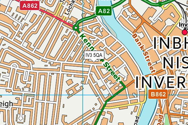 IV3 5QA map - OS VectorMap District (Ordnance Survey)