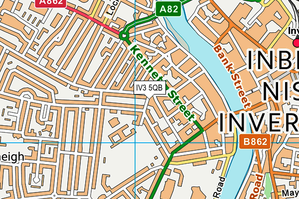 IV3 5QB map - OS VectorMap District (Ordnance Survey)