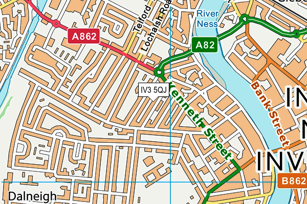 IV3 5QJ map - OS VectorMap District (Ordnance Survey)