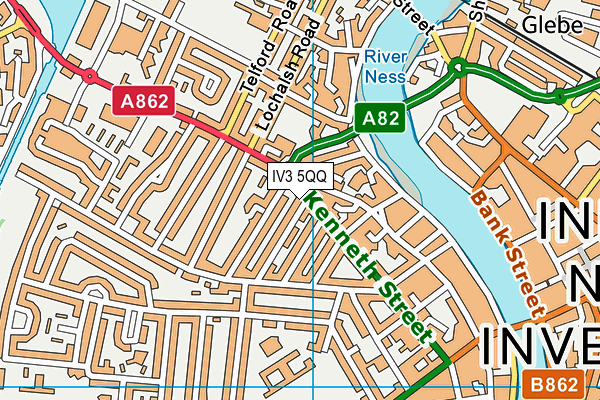 IV3 5QQ map - OS VectorMap District (Ordnance Survey)